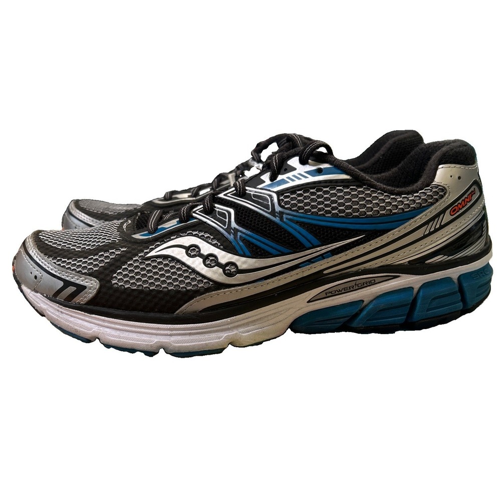 Saucony Omni 14 Men's Running Shoe Size 10 Blue Silver Black